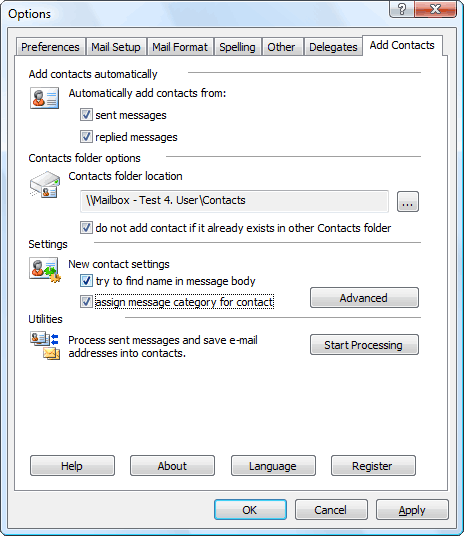 Add Contacts Screenshot